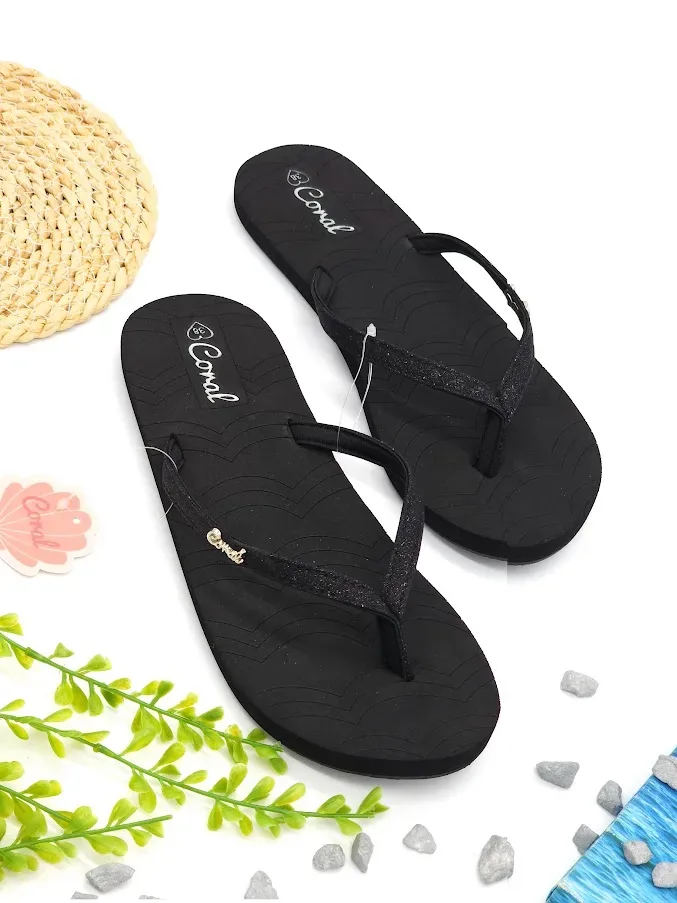 Sandalias Uvita Black Pu Coral para dama