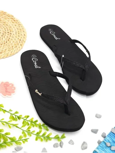 Sandalias Uvita Black Pu Coral para dama