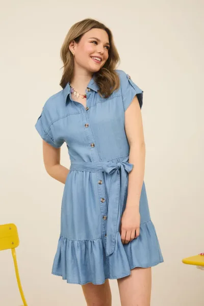 Vestido para dama, simulación mezclilla