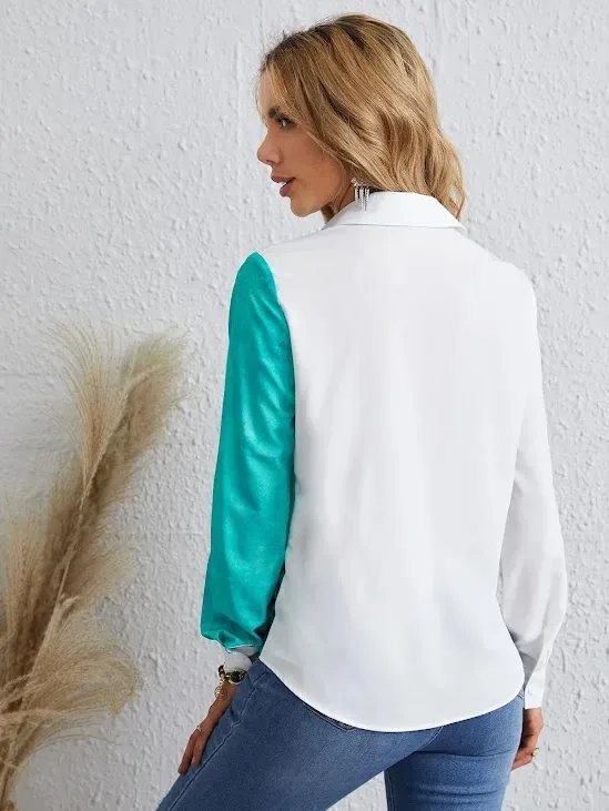 Camisa para dama color blanco con estampado de girasol