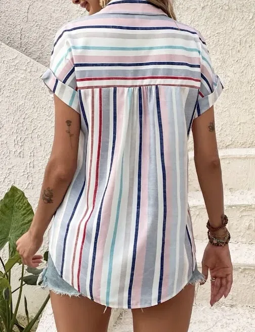 Camisa para dama de rayas