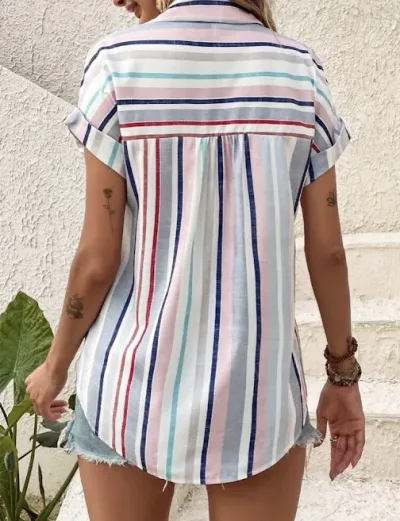 Camisa para dama de rayas