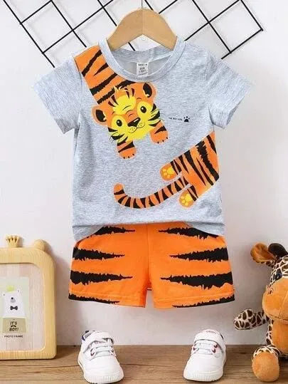 Conjunto para niño con estampado de tigre