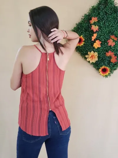 Blusa Papermoon para dama color anaranjada
