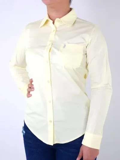 Camisa Cambridge Polo Club para dama color amarillo