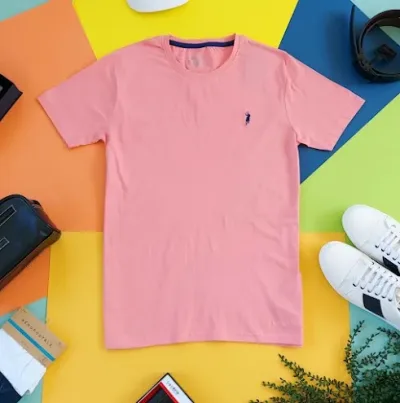 Camiseta Cambridge Polo Club para caballero color rosa