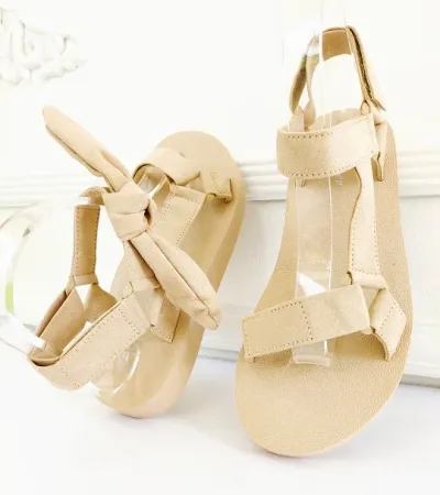Sandalias para dama color beige