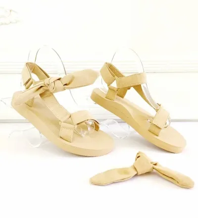 Sandalias para dama color beige