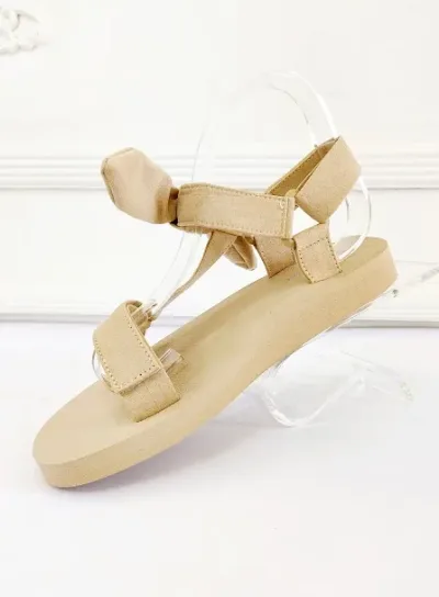 Sandalias para dama color beige