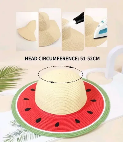 Sombrero para niña de paja