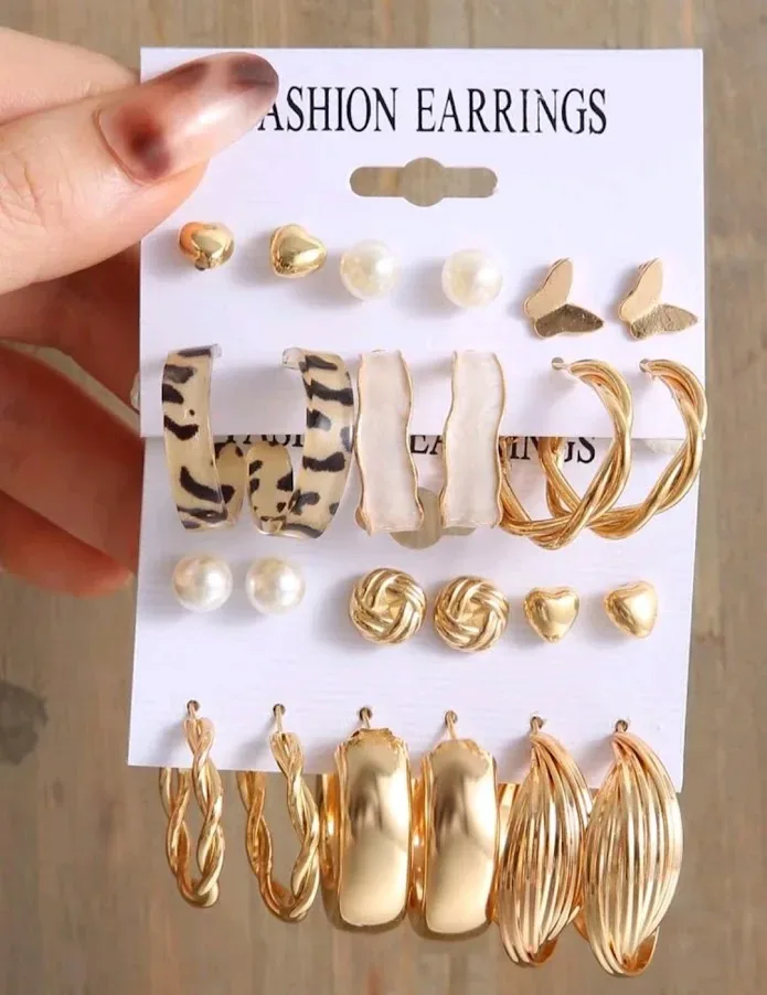 Set de 12 aretes