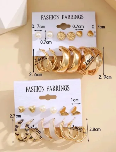 Set de 12 aretes