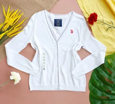 Sueter Polo para dama color blanco