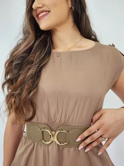 Vestido color beige para dama