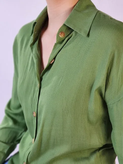 Camisa para dama color verde