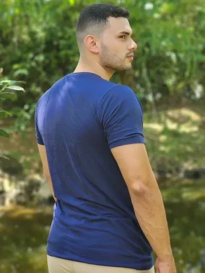 Camiseta Estivaneli para caballero color azul