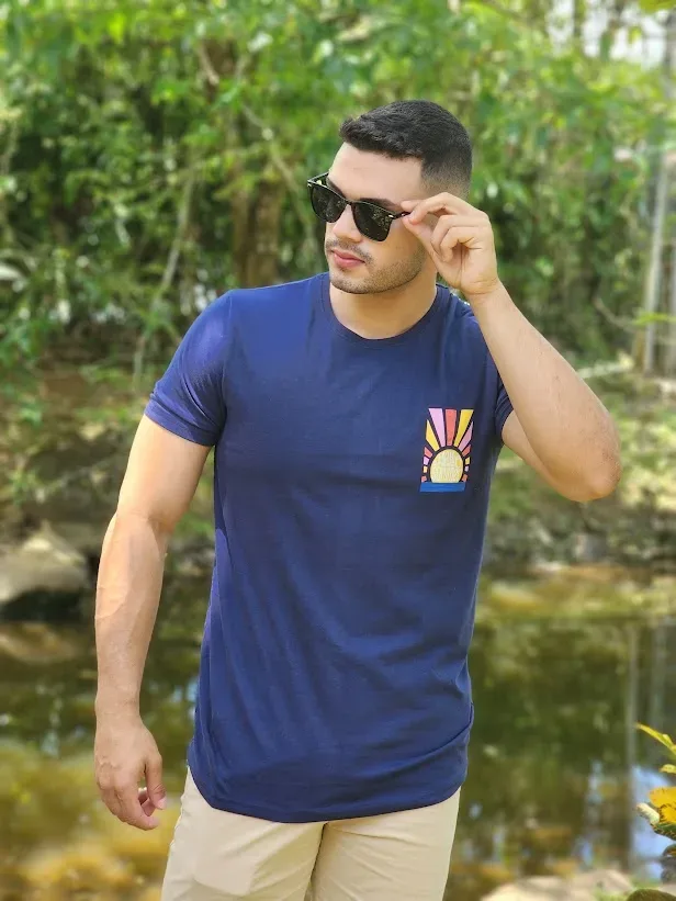 Camiseta Estivaneli para caballero color azul