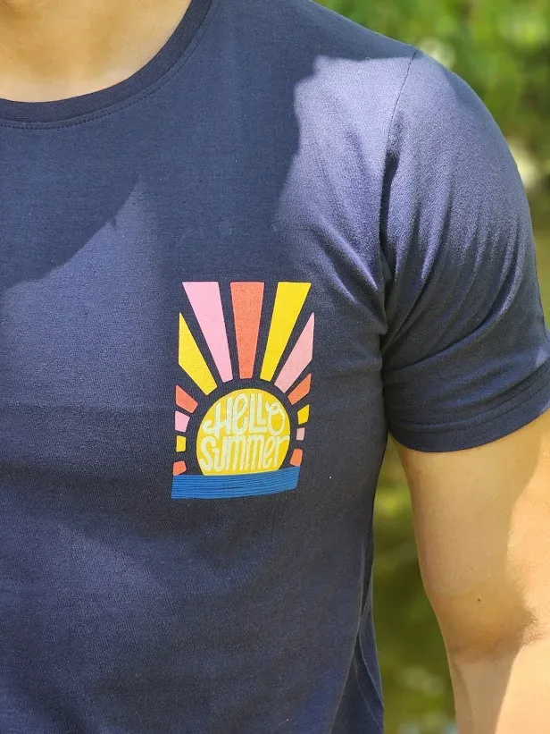 Camiseta Estivaneli para caballero color azul