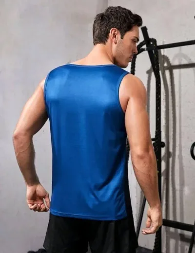Camiseta deportiva para caballero color azul