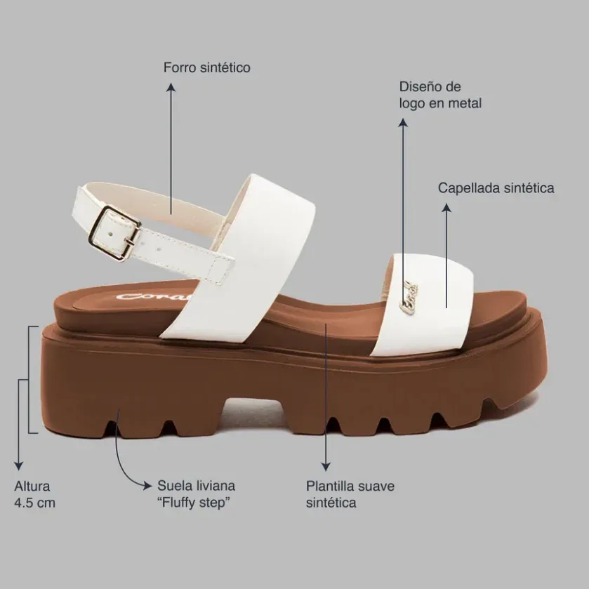 Sandalias coral Dama MAGGIE 4 WITE BROWN