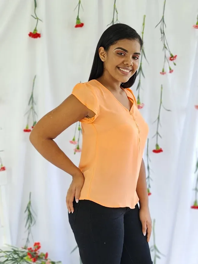 Blusa para dama color melocotón