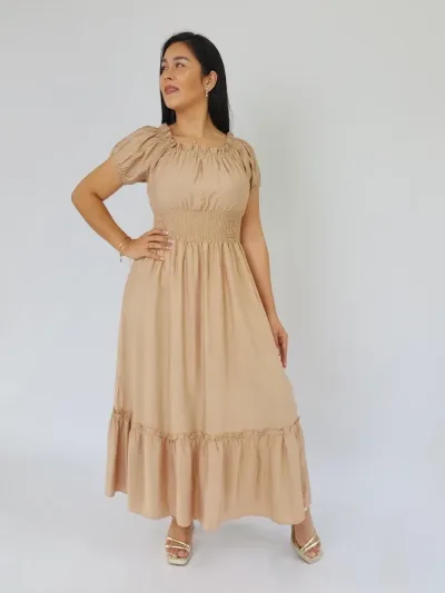 Vestido color beige para dama