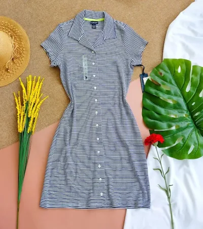 Vestido Polo para dama, diseño de rayas