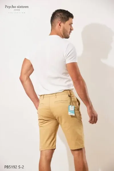 Short Psycho Sixteen para caballero color beige
