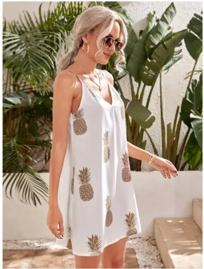 Blusa con estampado de piñas