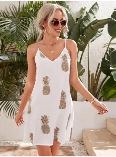 Blusa con estampado de piñas