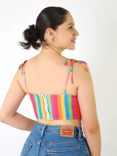 Crop Top para dama diseño a rayas