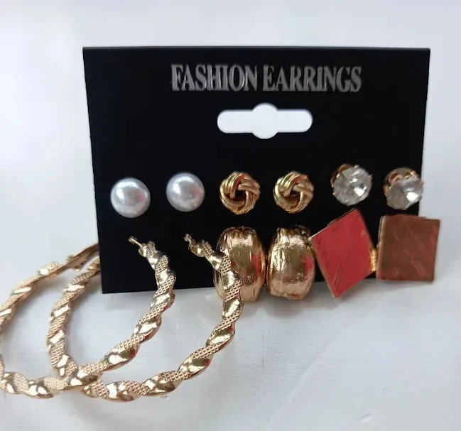 Aretes de fantasía para dama diseños varios