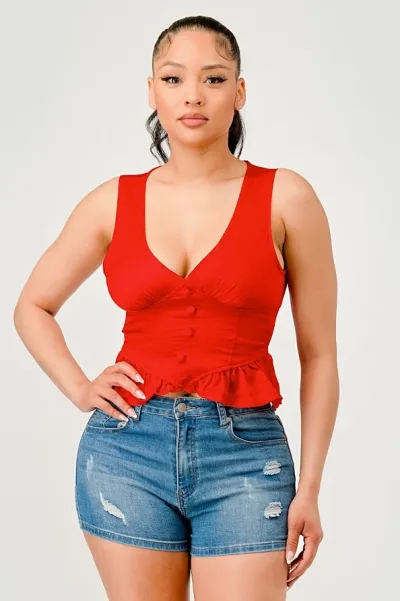 Blusa Michel para dama color rojo