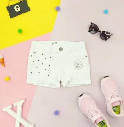 Short para niña color blanco