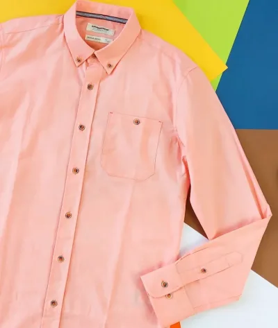 Camisa Hummer para caballero color papaya