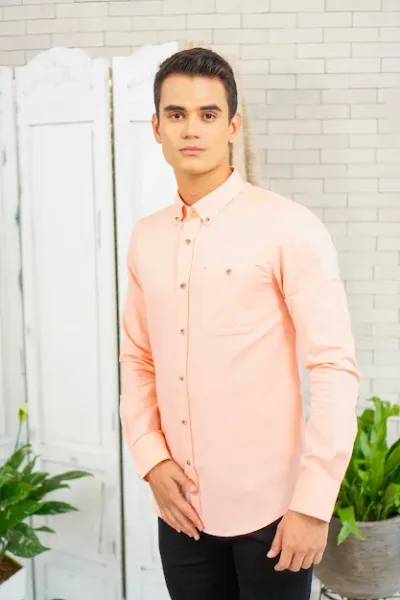 Camisa Hummer para caballero color papaya