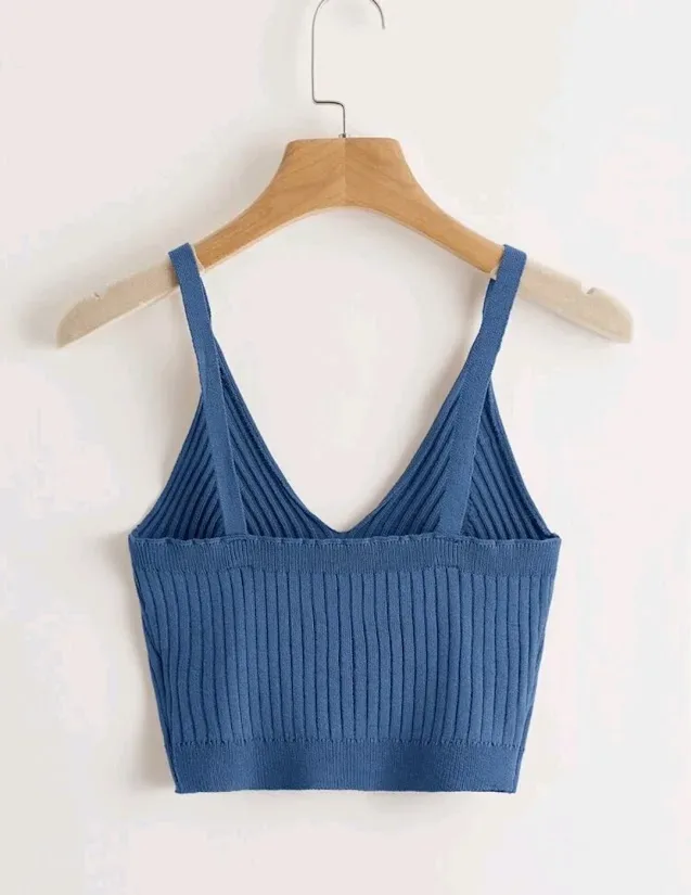 Crop top para dama color azul