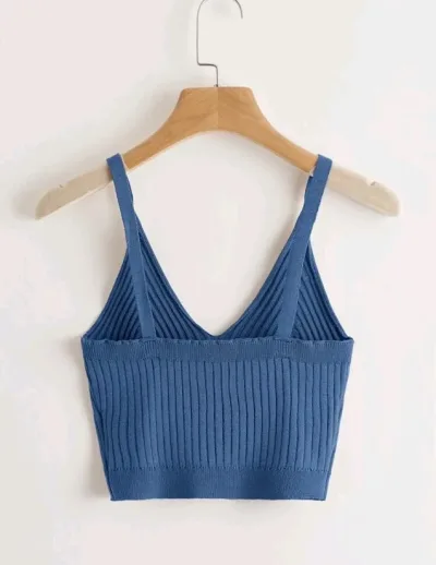 Crop top para dama color azul