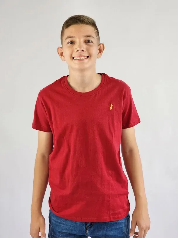 Camiseta Cambrige Polo para niño color rojo