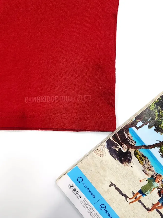 Camiseta Cambrige Polo para niño color rojo