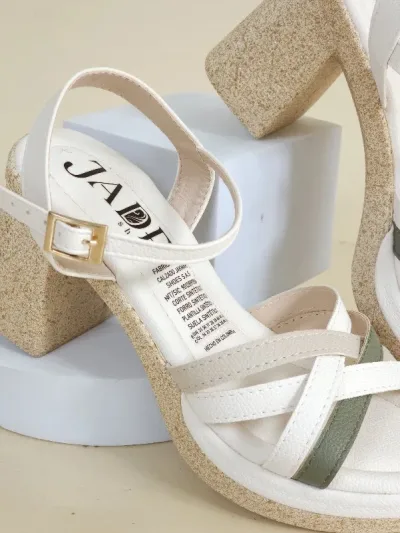 Tacones Colombianos para Dama JADE beige M-544