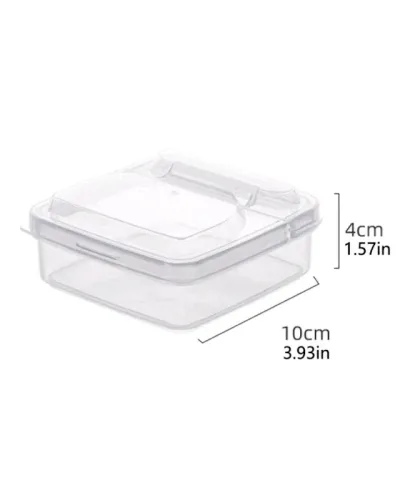 1 pieza de caja de almacenamiento de alimentos transparente