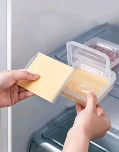 1 pieza de caja de almacenamiento de alimentos transparente