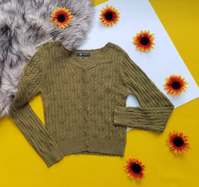 Abrigo Mak Sweater para dama color verde musgo