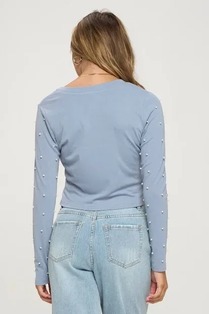 Conjunto de crop top con sueter para Dama