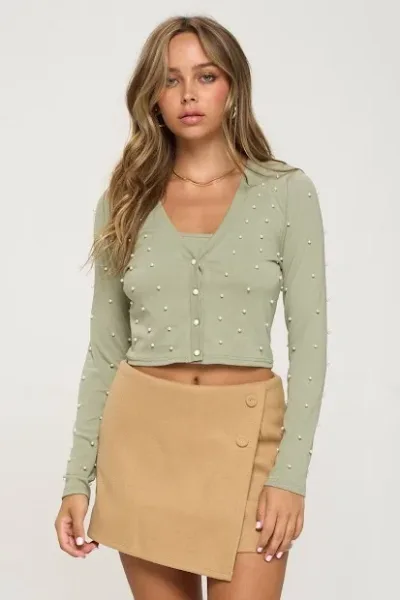 Conjunto de crop top con sueter para Dama