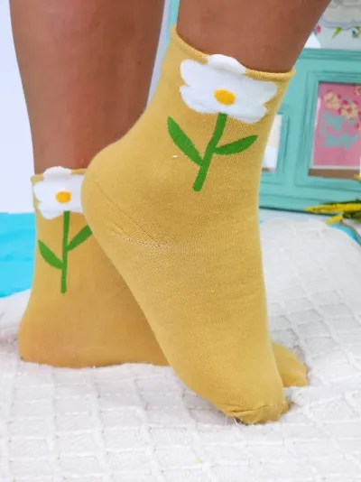 Medias para dama color amarillo