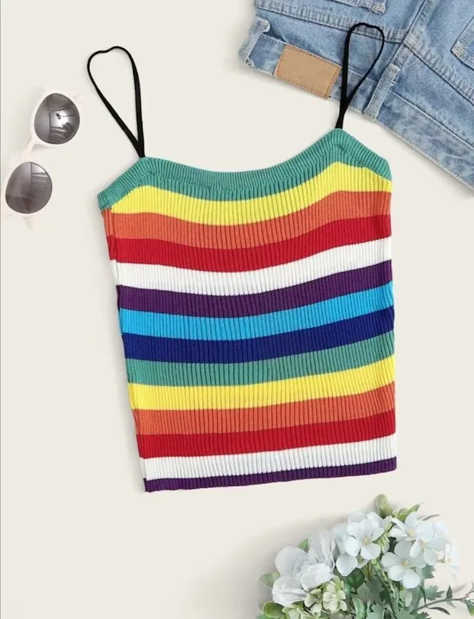 Blusa para dama rayas multicolor