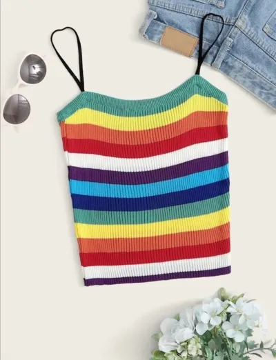 Blusa para dama rayas multicolor