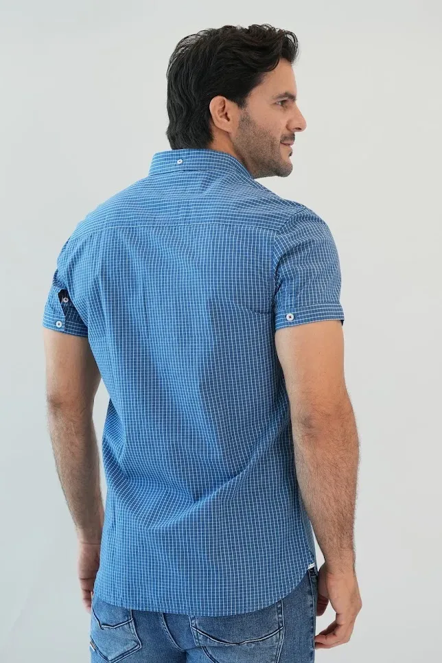 Camisa Hummer para caballero  diseño a cuadros